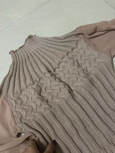 Chic Ribbed Mesh Sleeve Top
