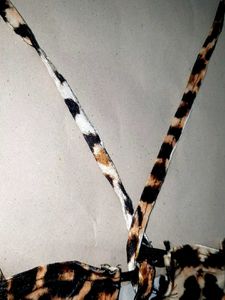 Leopard Print Tie-Up Crop Top no 125