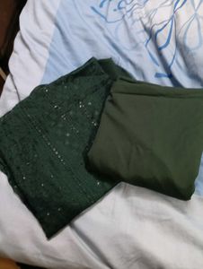 Bottle Green Sequence Work Suit