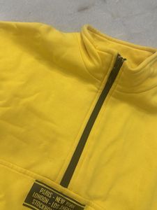 yellow zip sweatshirt