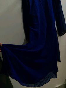 Elegant Royal Blue Embellished Kurta Set