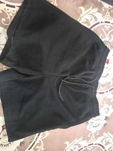 Black Textured Shorts