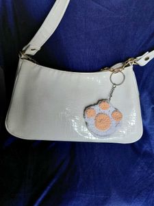 Crochet Cat Paw earphone holder, bag charm and key