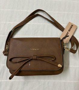 🆕David Jones Brown Crossbody Bag