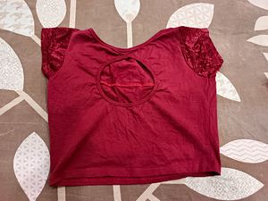 Beautiful Maroon Slip On Blouse