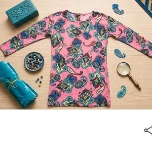 Boho Paisley Print Pink Dress