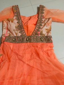 Orange Barbie doll Party gown