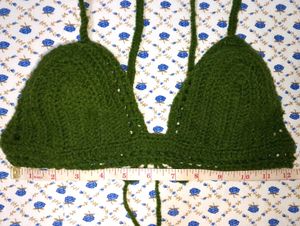 Crochet Bra Top_ Olive Green