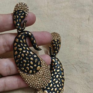 Designer paisley earrings
