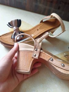 Bow Accent Transparent Sandals