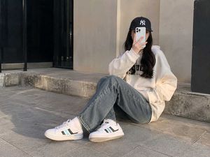 Trendy White Casual Sneakers for Women