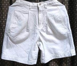 Women White High Waist Shorts | Casual Summer Shor