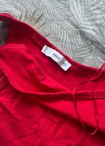 MNG Red One Shoulder Tank Top