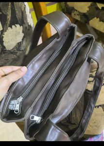 Classic Brown Leather Tote Bag