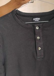 Men's Black Henley T-Shirt