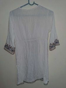 Embroidered White Boho Top