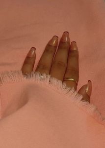 Shimmery French Tip Nails small size available now