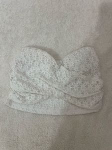 Floral White Bandeau Top