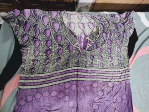 Purple Printed Kurti