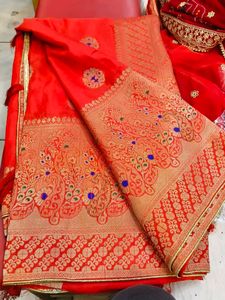 Elegant Red Banarasi Silk Saree