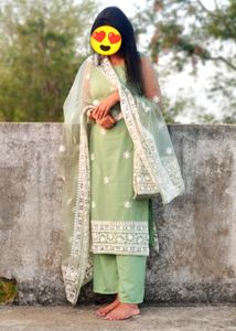Full Embroidered Kurta , Palazo And Dupatta