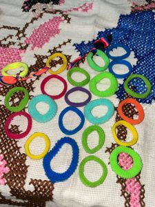Set of 21 Colorful Hair Ties