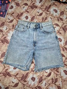 Distressed Denim Shorts