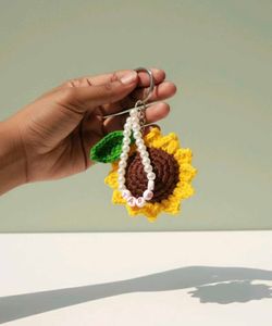 Handmade Sunflower Keychain