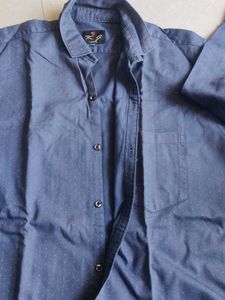 Stylish Blue Textured Shirt