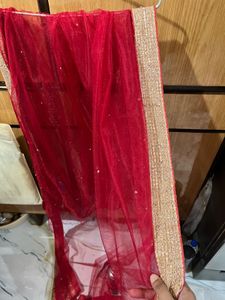 Elegant Gold Embroidered Lehenga Skirt