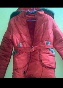 Cozy Red Fur Lined Jacket