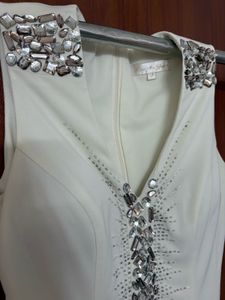Elegant Embellished White Dress