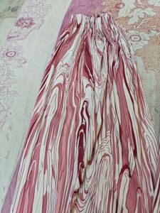 Pink Abstract Print Palazzo Pants