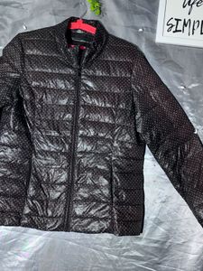 Stylish Polka Dot Puffer Jacket
