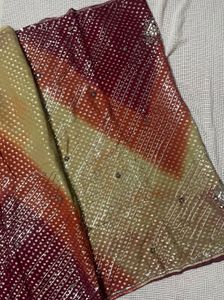 Sparkling Ombre Saree With Blouse
