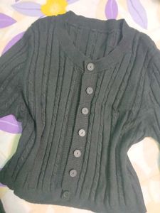 black cardigan