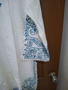 Embroidered White Kurta