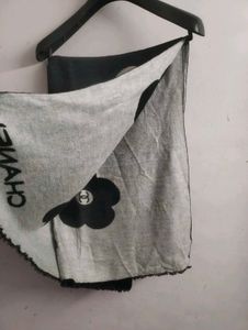 Chanel Scarf with Flower Print