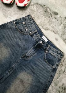 Unisex Baggy Blue Wash Jeans 🔥