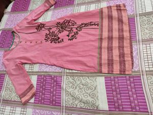 Pink Cotton Kurta