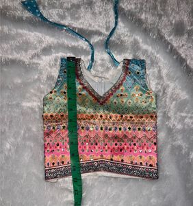 Embellished Ethnic Crop Top