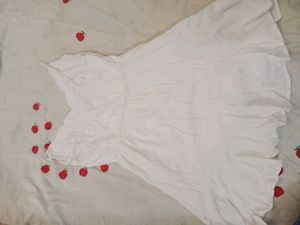 White Ruffled Mini Dress