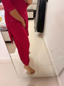 Beautiful Pink Embroidered Kurta set