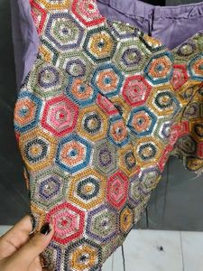 Embroidered Hexagon Blouse
