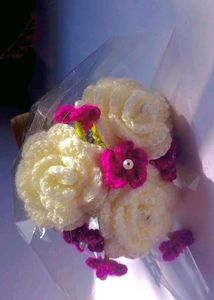 Crochet Rose  Flower Bouquet