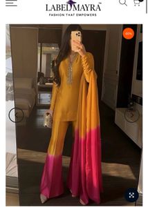 ⭐️🌼Vibrant Orange &amp; Red Kurta Set with Dupatta