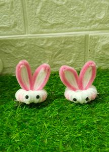 Cute Pink Bunny Hair Clips