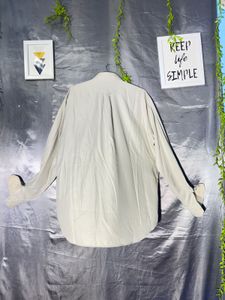Men's Classic Beige Long-Sleeve Shirt