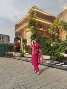 Vibrant Pink Kurta Set with Dupatta
