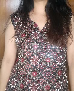 Sale !!!Patterned Sleeveless Top